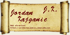 Jordan Kajganić vizit kartica